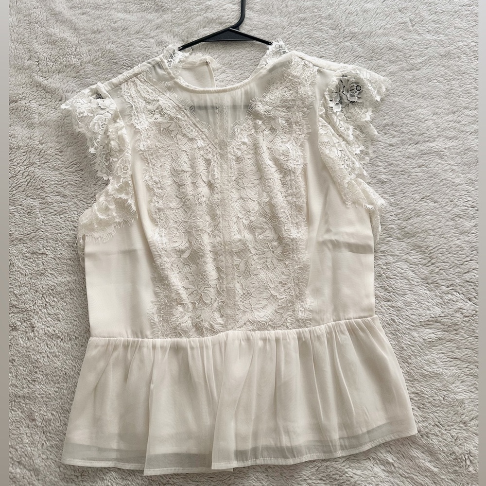 Brand new express white/cream lace blouse.